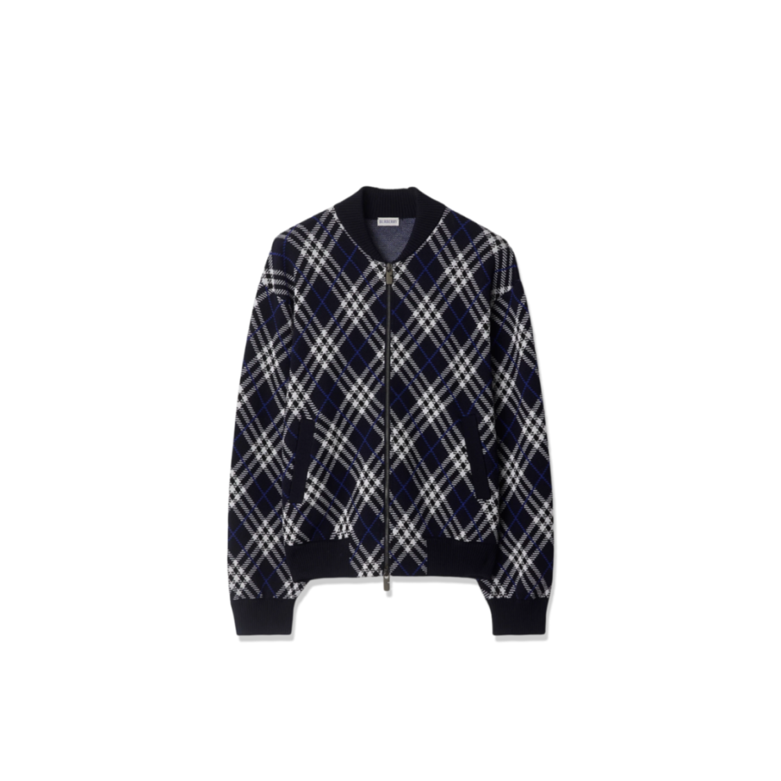 Bv*b*rry checkered wool blend flight jacket 81106321